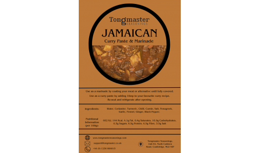 5 x Tongmaster Jamaican Curry Paste & Marinade - 200g